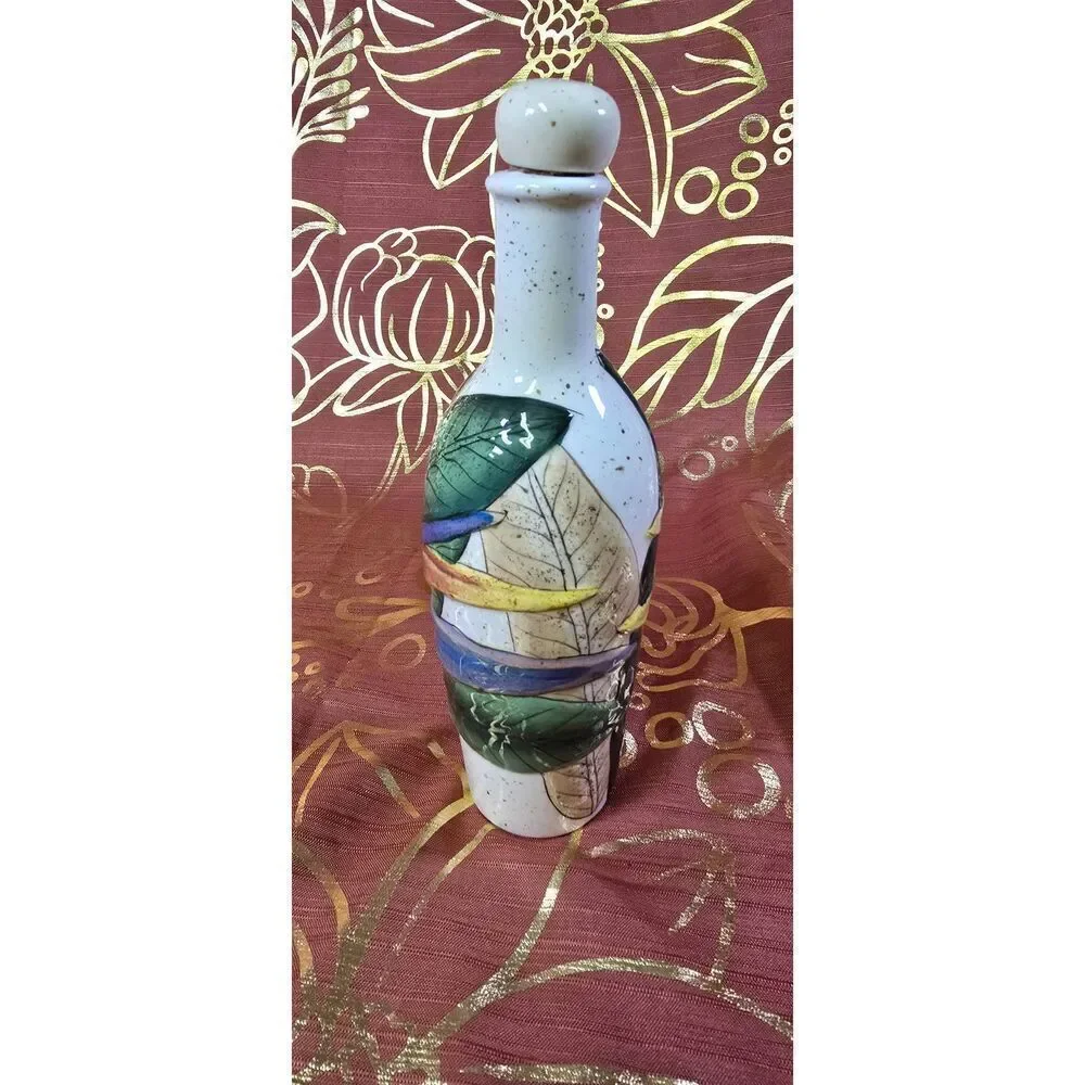 Island Plantations Oil/Vinegar Decanter Bird Of Paradis (With Stopper/Cork)